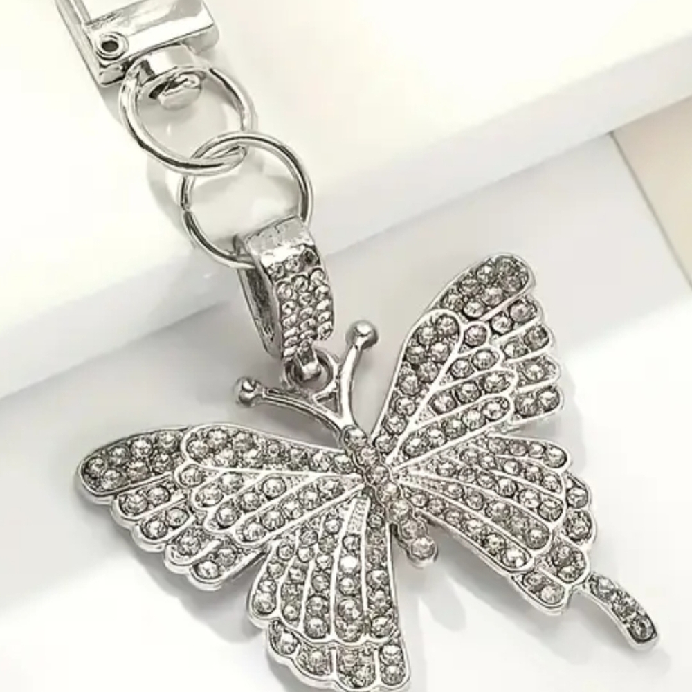 Silver Butterfly Keychain - Picture 3 of 4